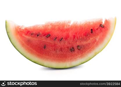 Closeup of watermelon slices on white background
