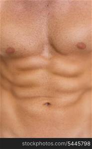 Closeup on abdominal muscles