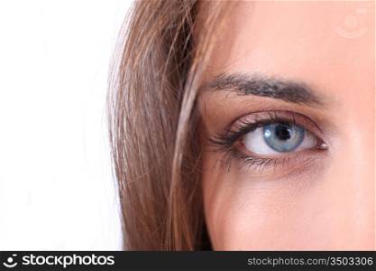 Closeup on beautiful blue eye
