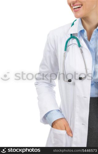 Closeup on smiling medical doctor woman