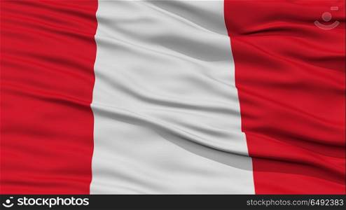 Closeup Peru Flag, Waving in the Wind, High Resolution