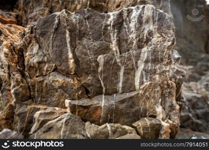 Closeup photo of granite big rock