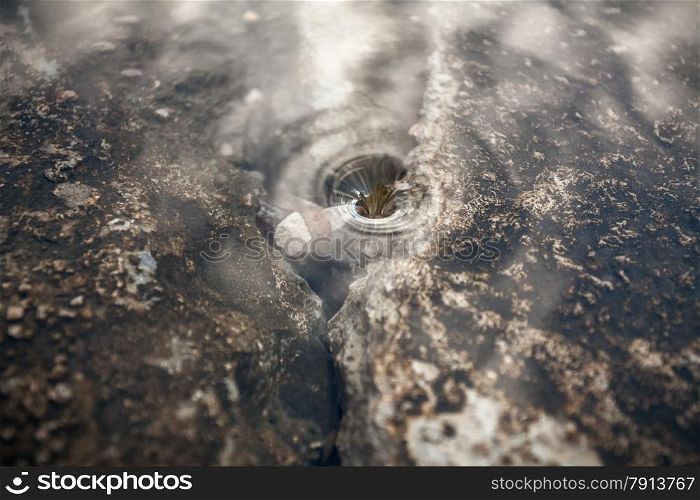 Closeup photo of water whirlpool