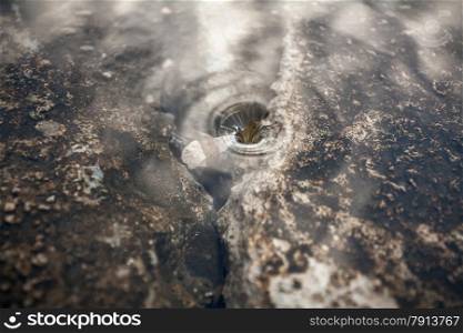 Closeup photo of water whirlpool
