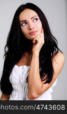 Closeup portrait of a happy young woman