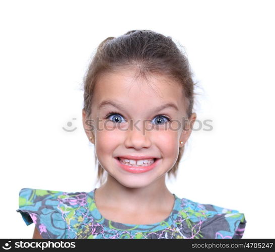 Closeup portrait of pretty little girl