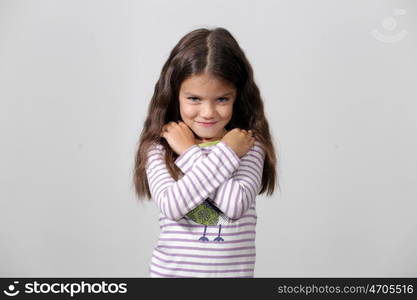 Closeup portrait of pretty little girl