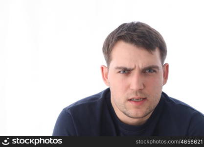 Closeup portrait of young man