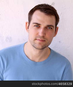 Closeup portrait of young man