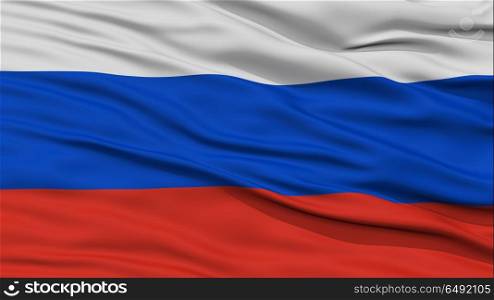 Closeup Russia Flag, Waving in the Wind, High Resolution