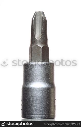 Closeup screwdriver tool isolated on white background