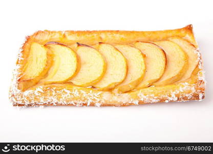 Closeup shot of an apple pie