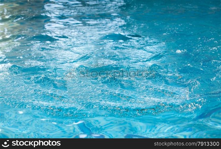 Closeup shot of surface of water in swimming pool
