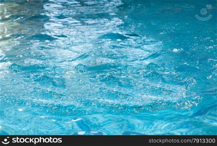 Closeup shot of surface of water in swimming pool