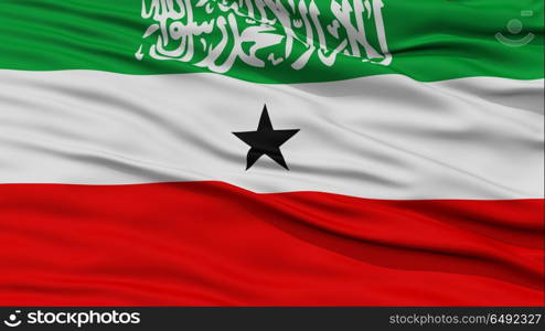 Closeup Somaliland Flag, Waving in the Wind, High Resolution