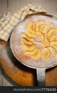 Closeup Tasty Apple Tart Pie As Sweet Dessert