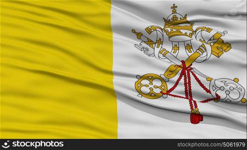 Closeup Vatican Flag. Closeup Vatican Flag, Waving in the Wind, High Resolution