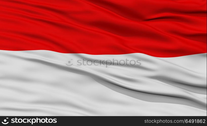 Closeup Vienna City Flag, Capital City of Austria, Waving in the Wind