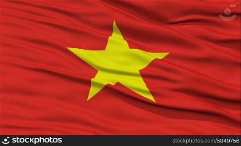 Closeup Vietnam Flag. Closeup Vietnam Flag, Waving in the Wind, 3D rendering