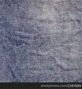 Closeup view blue natural clean denim texture. Texture of jeans textile close up. Jeans denim background. Blue denim jean background