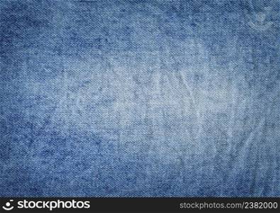 Closeup view blue natural clean denim texture. Texture of jeans textile close up. Jeans denim background. Blue denim jean background