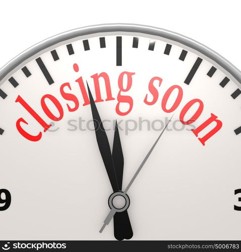 Closing soon clock