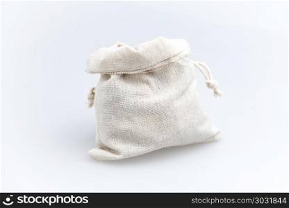 Cloth bag isolated on white