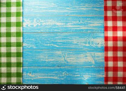 cloth napkin on wooden background