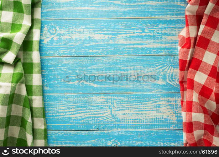 cloth napkin on wooden background