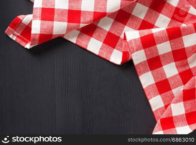 cloth napkin on wooden background