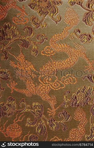 Cloth with dragons on it