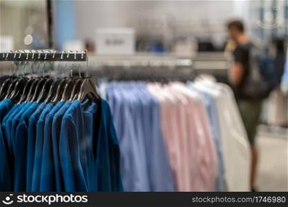 clothes line in glasses shop at shopping department store for shopping , business fashion and advertisement concept