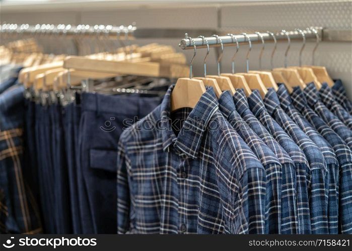 clothes line in glasses shop at shopping department store for shopping , business fashion and advertisement concept