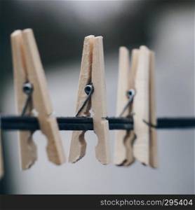 clothespin in the rope