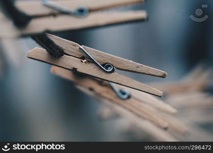 clothespin in the rope