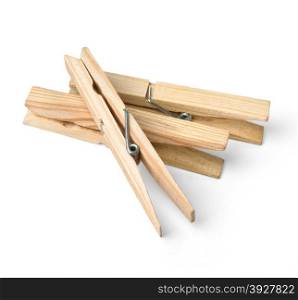 clothespin ,isolated on white with clipping path