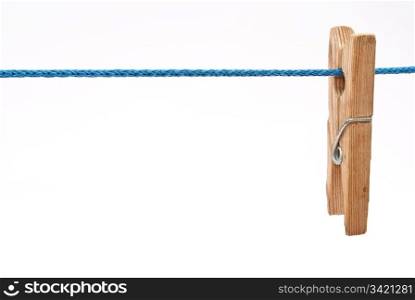 Clothespin on rope