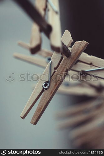 clothespin on the rope