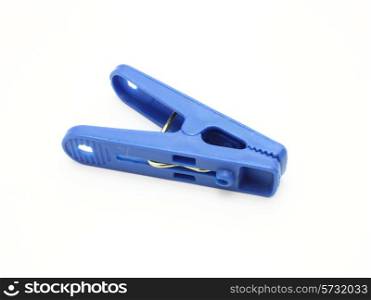 Clothespin on white background. Isolated 3D image