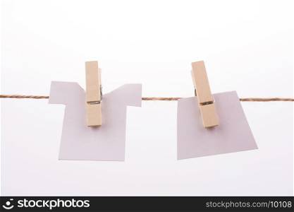 Clothespins holding clothes