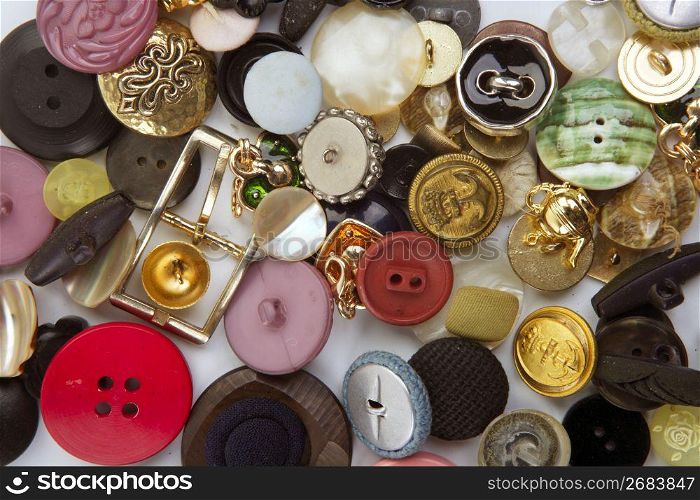 clothing buttons collection mess pattern background sewing stuff