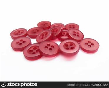 clothing buttons on white background