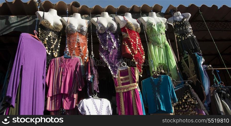 Clothing shop display in Medina, Marrakesh, Morocco