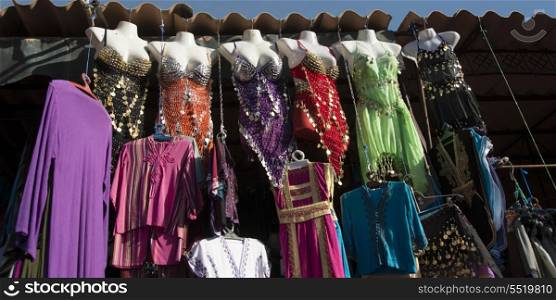 Clothing shop display in Medina, Marrakesh, Morocco