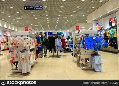 clothing store. great assortment of goods in clothing store