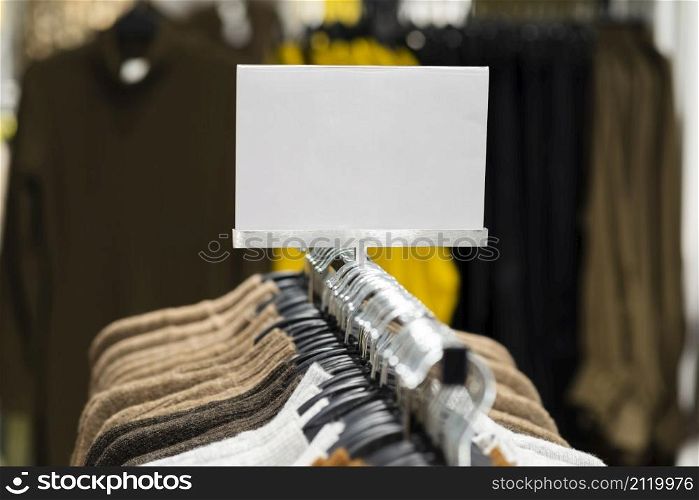 clothing store price sign mock up
