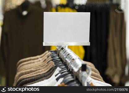 clothing store price sign mock up