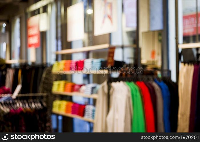 clothing store with blurred efecto. High resolution photo. clothing store with blurred efecto. High quality photo