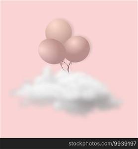 cloud and balloons