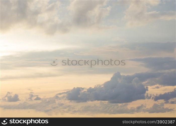 cloud and sky before sunset